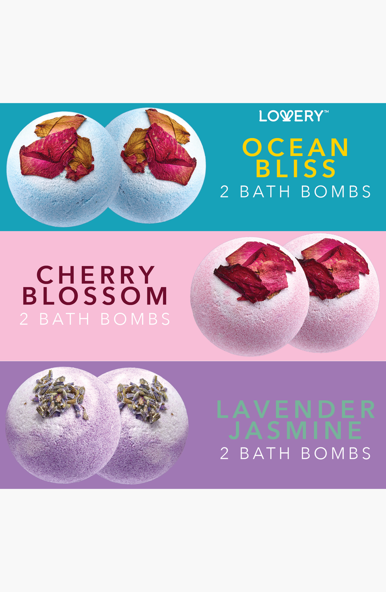 Lovery 10-Piece Bath Bombs Gift Set With Shea & Coco Butter, Alternate, color, Multicolor