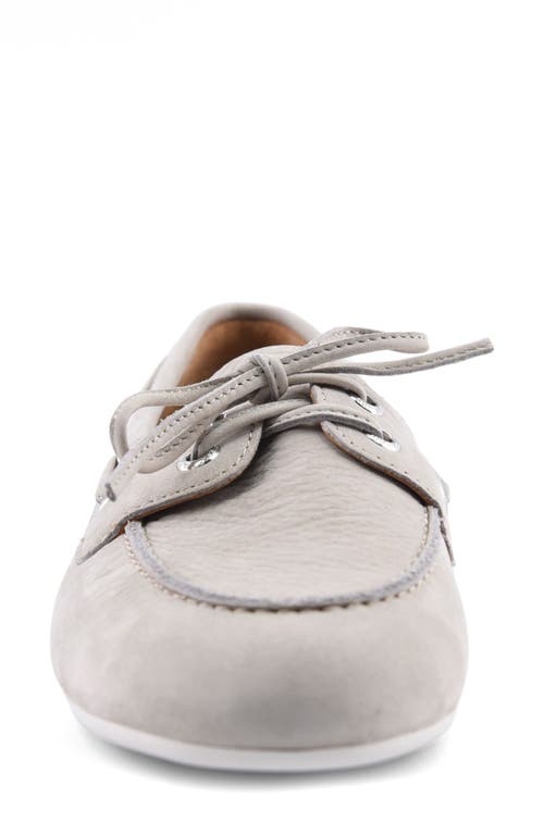 Sperry Slim Boat Shoe In Pumice Leather Suede