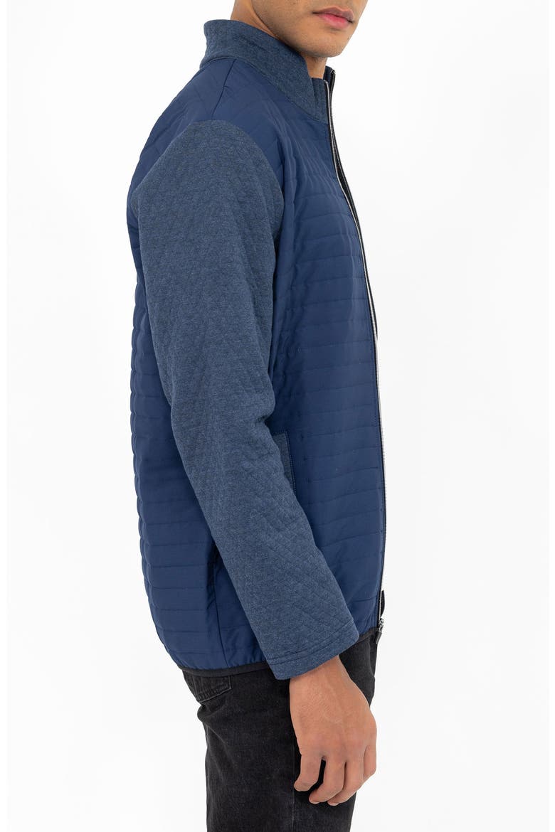 Mix Quilt Zip Jacket, Alternate, color, INDIGO