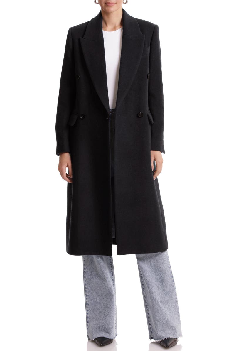 Avec Les Filles Double Breasted Overcoat, Alternate, color, 