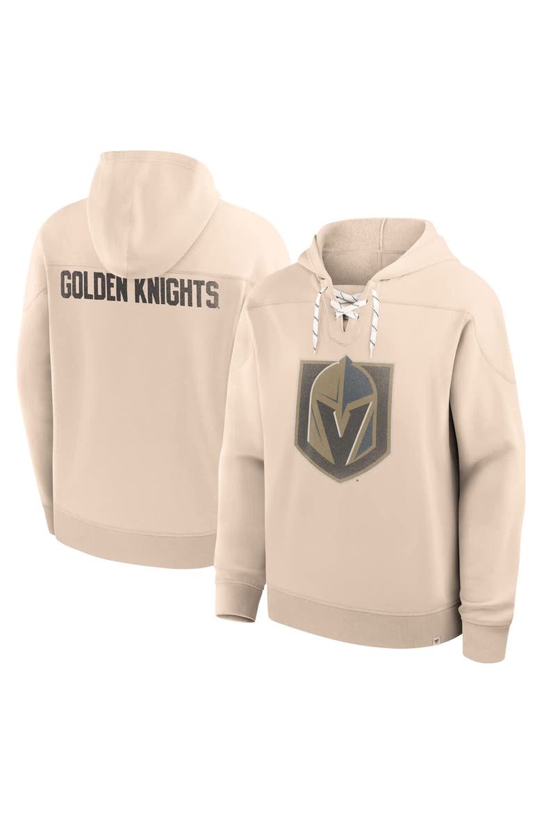 Men's Fanatics Cream Vegas Golden Knights Vintage Hoodie, Main, color, Cream