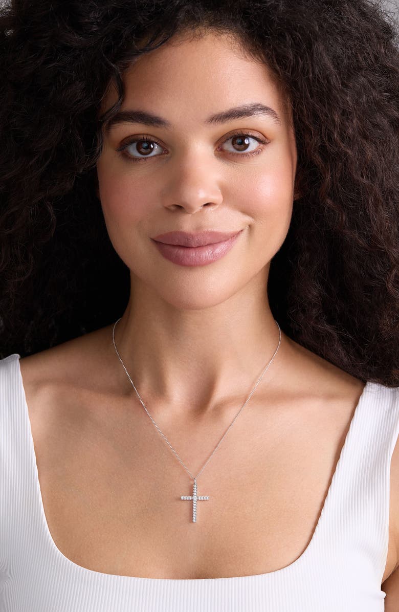 Bony Levy 18K Gold Liora Diamond Cross Pendant Necklace, Alternate, color,