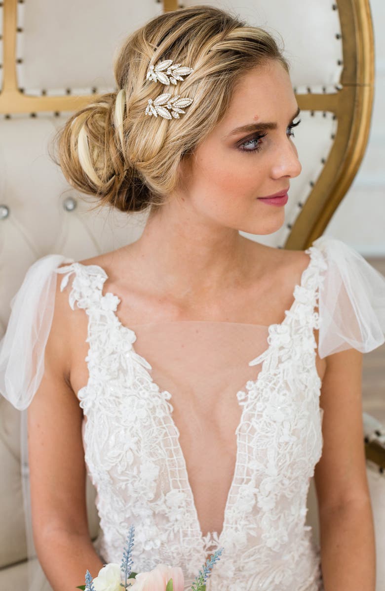 Brides & Hairpins Catalina Set of 2 Hair Clips, Alternate, color, 