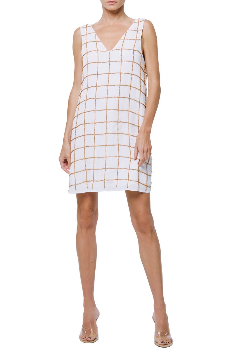 CIEBON Phyllis Shift Minidress, Main, color, Cream