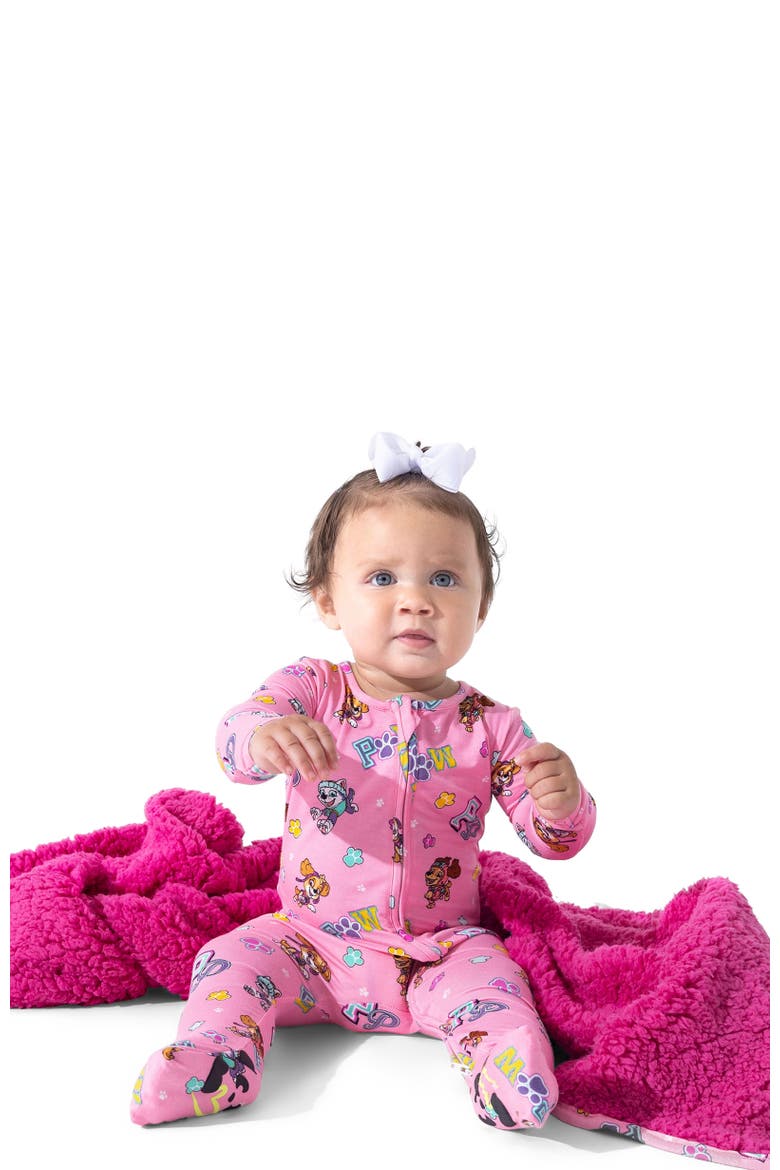 Baby PAW Patrol Varsity Pink Convertible Footie, Alternate, color, PAW Patrol: Varsity Pink