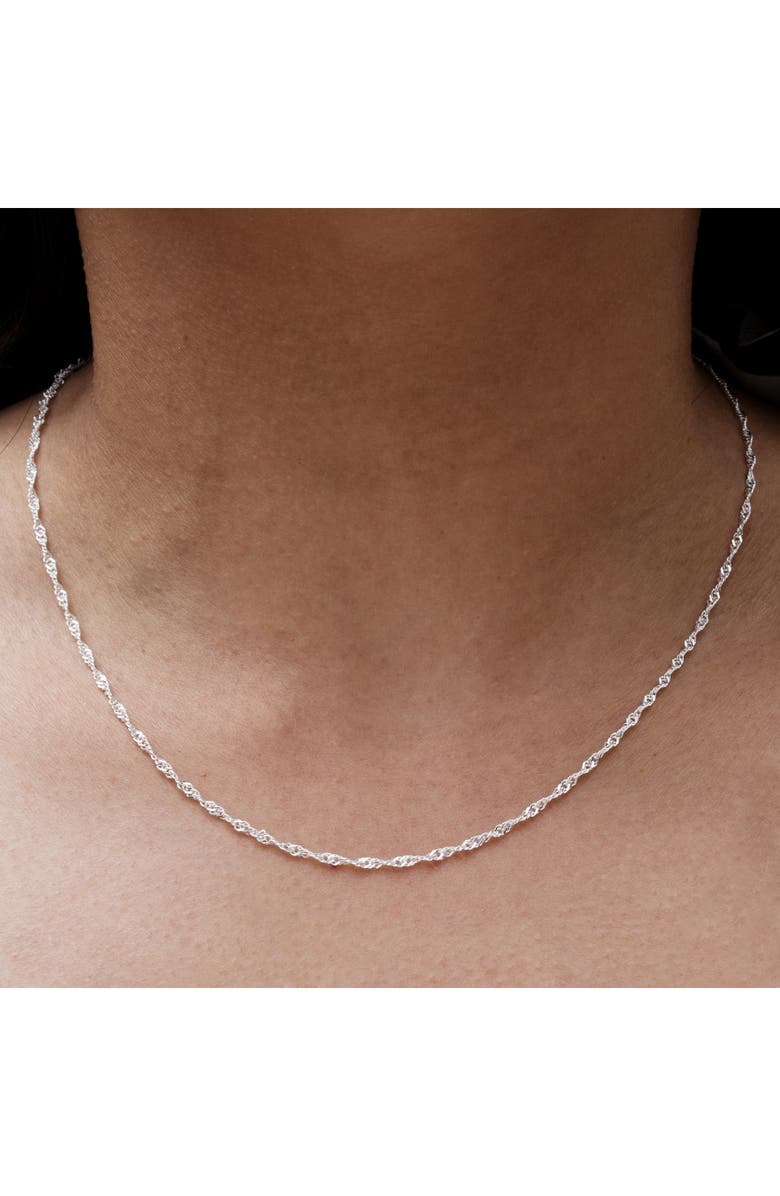 BEST SILVER Sterling Silver Singapore Chain 20", Alternate, color, Silver