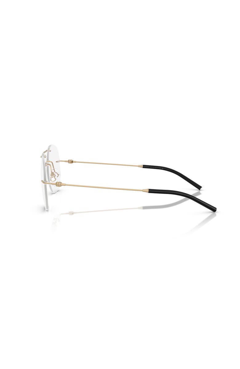 Moncler 55mm Irregular optical glasses, Alternate, color, Gold