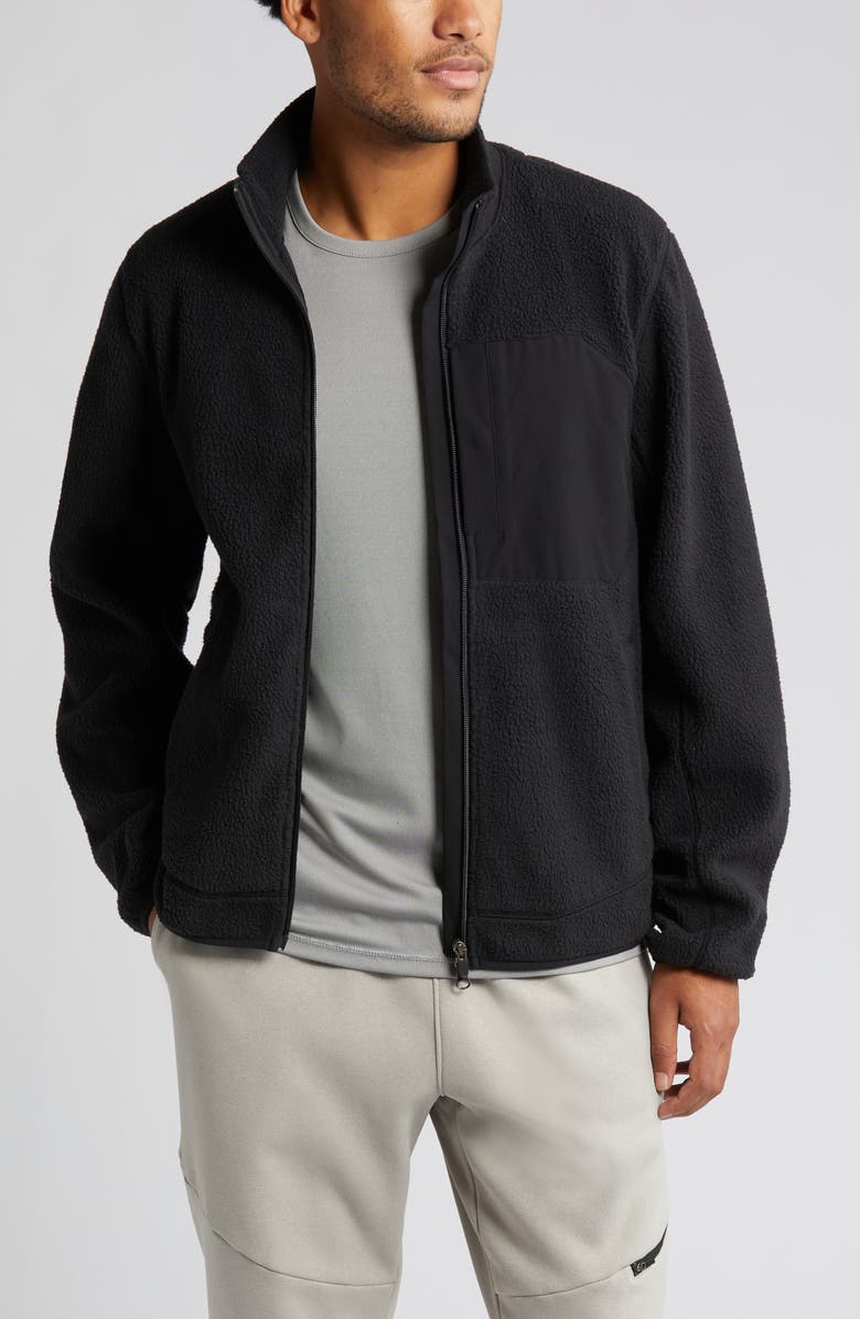 Zella High Pile Fleece Jacket, Main, color,