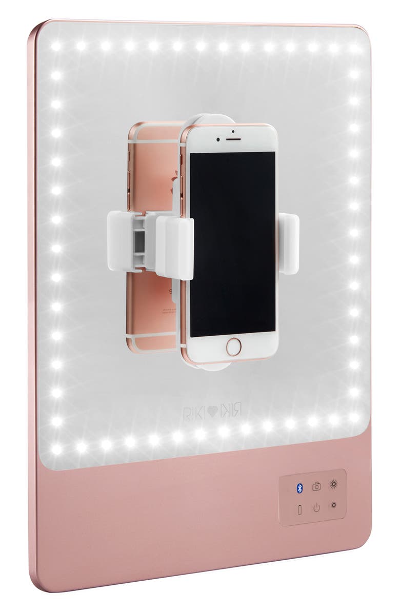 Riki Loves Riki Limited Edition Skinny Rose Gold Lighted Mirror, Alternate, color, Rose Gold