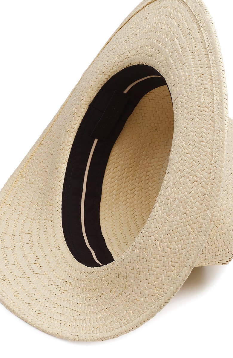 rag & bone Cabochon Packable Straw Fedora, Alternate, color, 