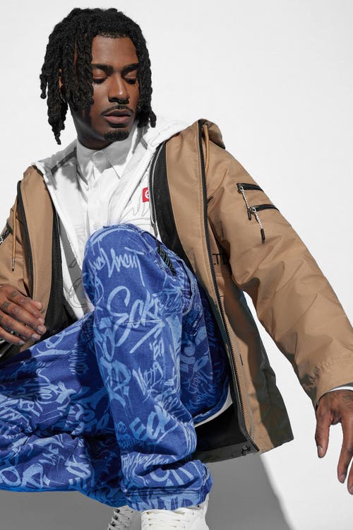 Ecko Unltd Nylon Ripstop Anorak In Dk Khaki