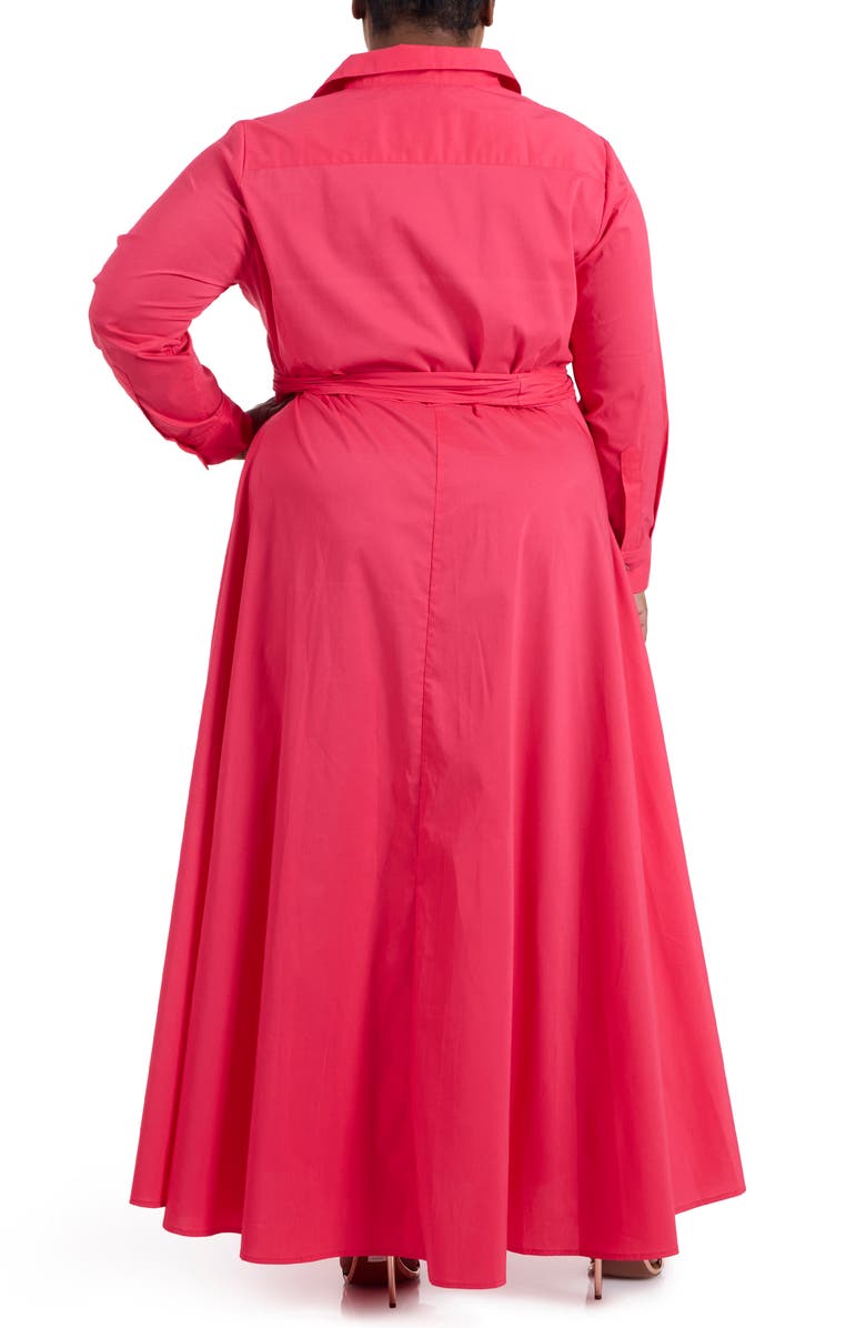 Pari Passu Long Sleeve Maxi Poplin Shirtdress, Alternate, color,