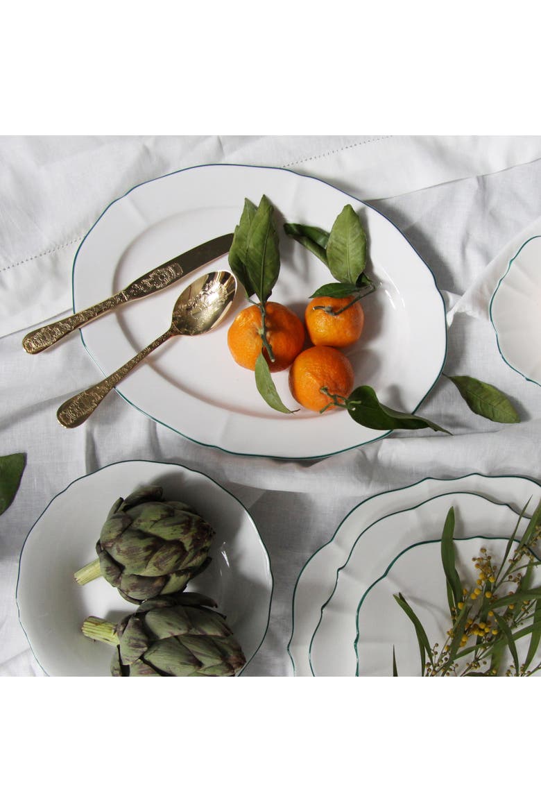 Amelie Oval Platter, Alternate, color, Forest Green