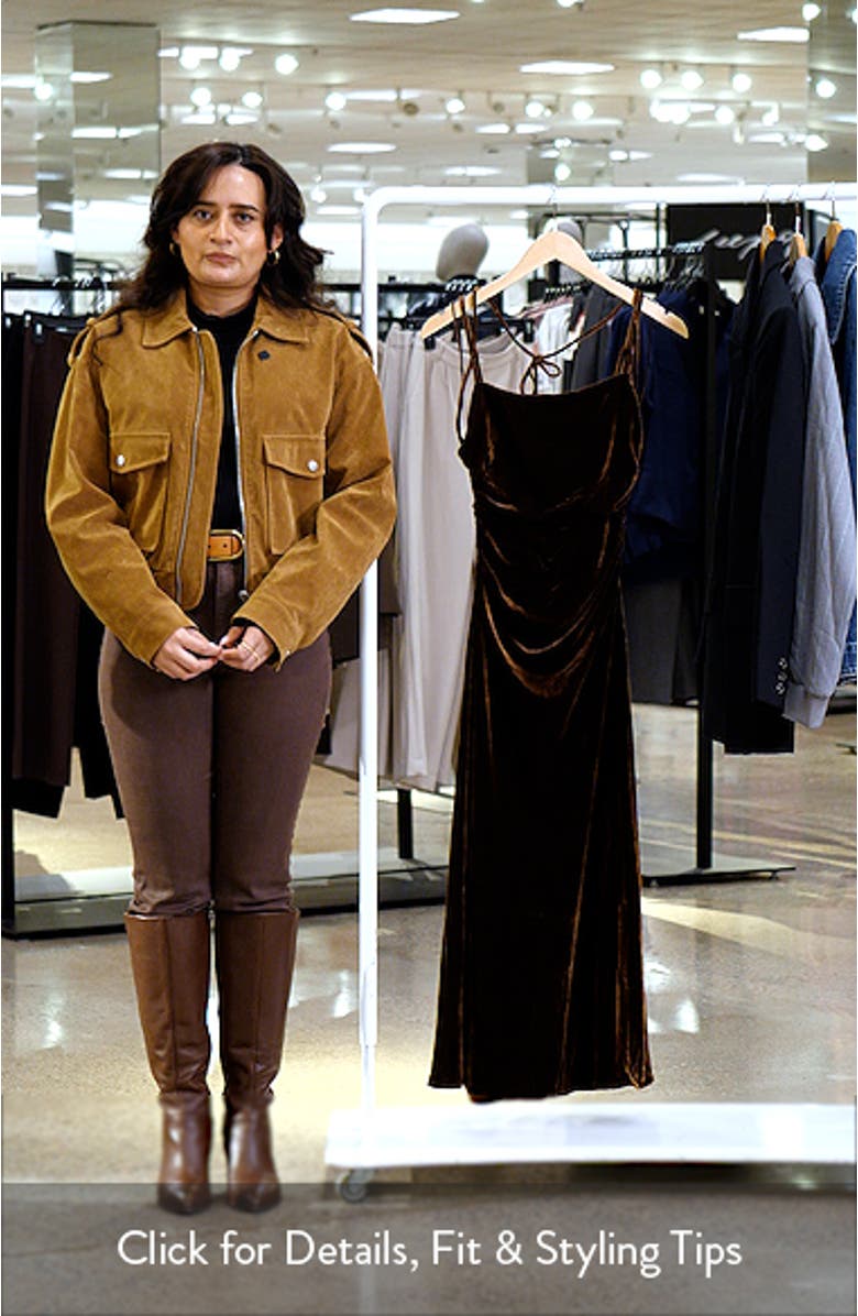 Valery Sleeveless Velvet Midi Dress, sales video thumbnail