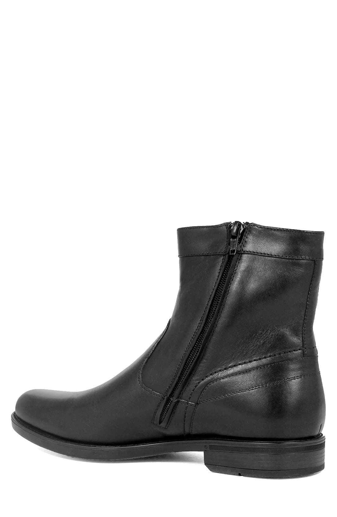 Florsheim 'Midtown' Zip Boot, Alternate, color, Black Leather