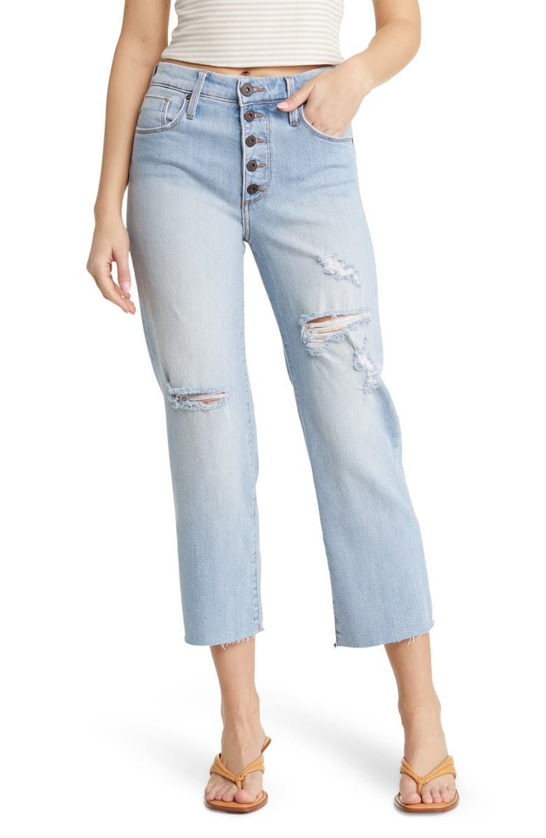Whetherly James High Waist Ankle Wide Leg Jeans, Main, color, 