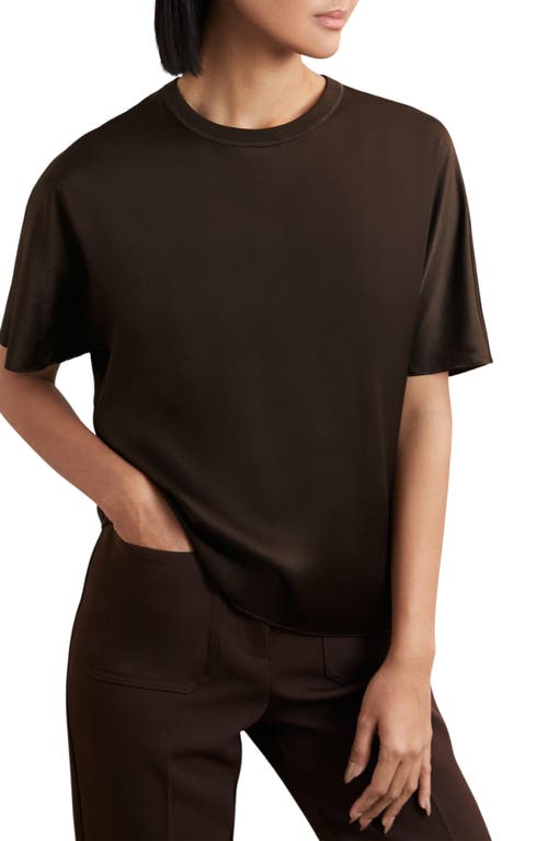 Reiss Lena Dolman Sleeve Silk Top In Black
