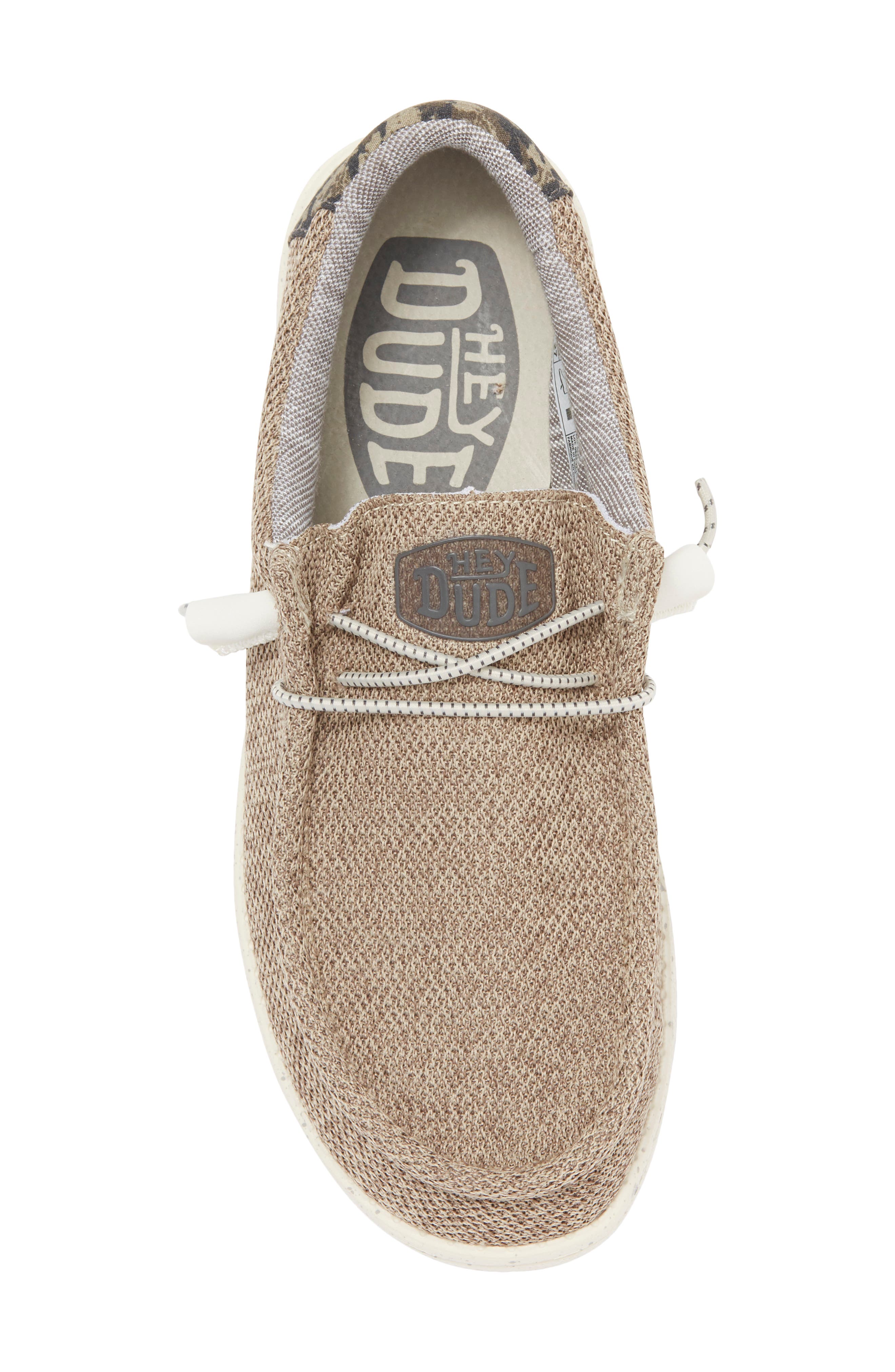 Hey Dude Wally Stretch Canvas Slip-On Sneaker, Alternate, color, Dune Camo