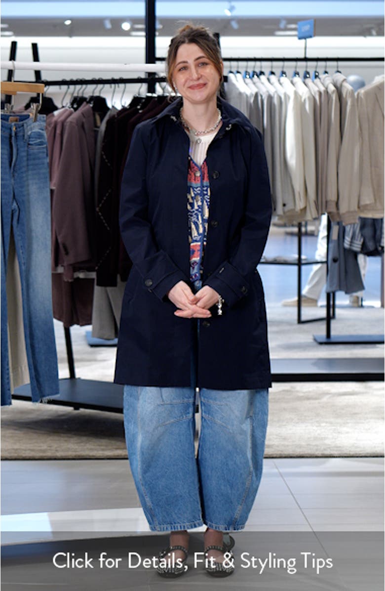 Jackie Water Resistant Raincoat with Removable Hood, sales video thumbnail