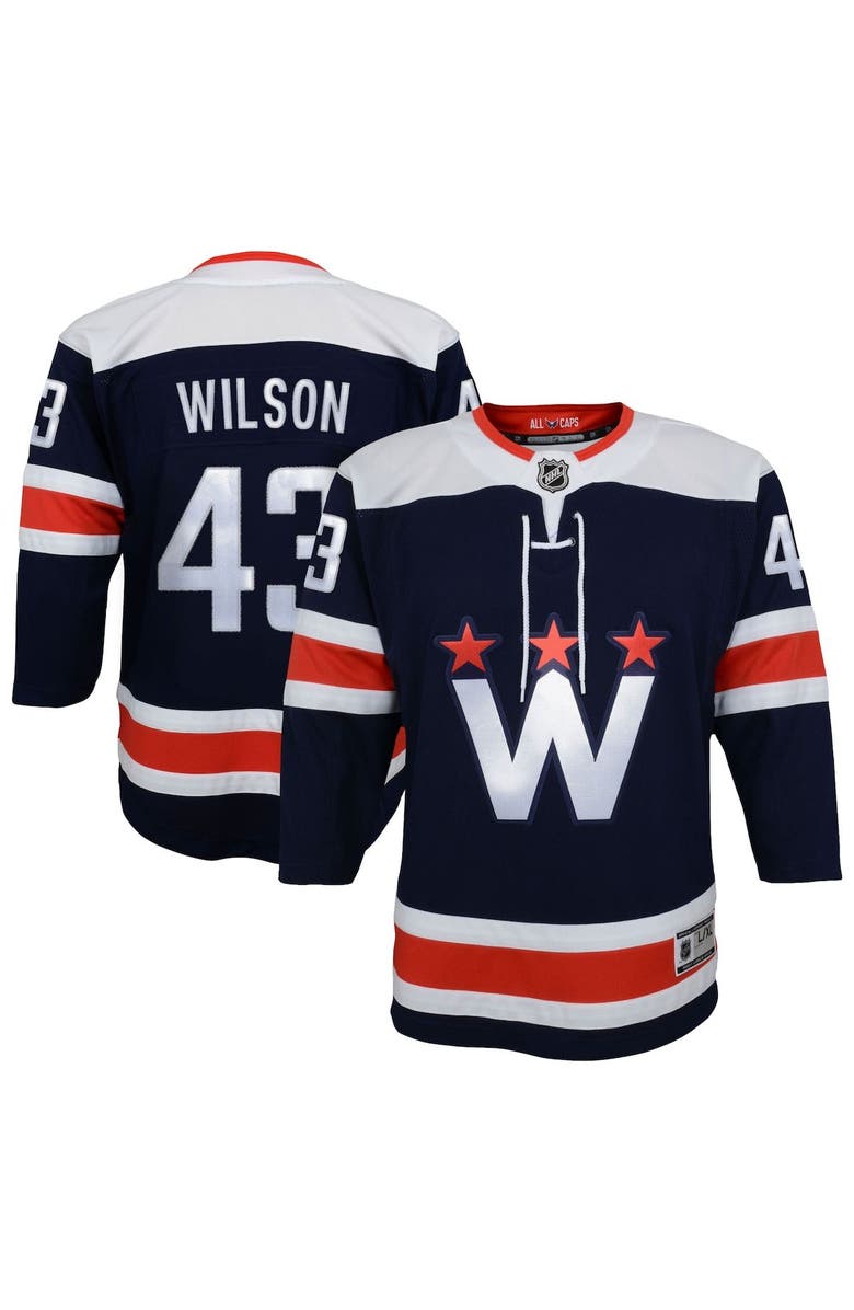 Outerstuff Youth Tom Wilson Navy Washington Capitals 2020/21 Alternate Premier Player Jersey, Main, color, Navy