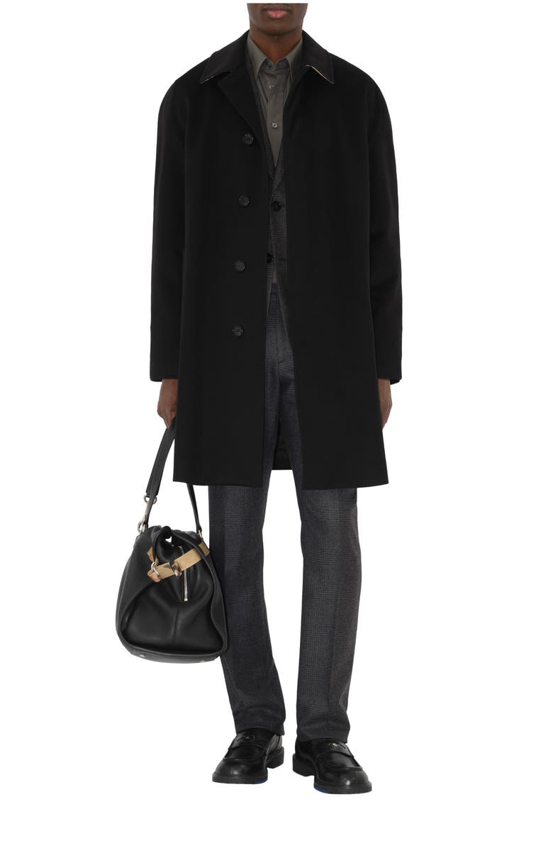 Burberry Mid-length Cashmere Car Coat, Main, color, Black