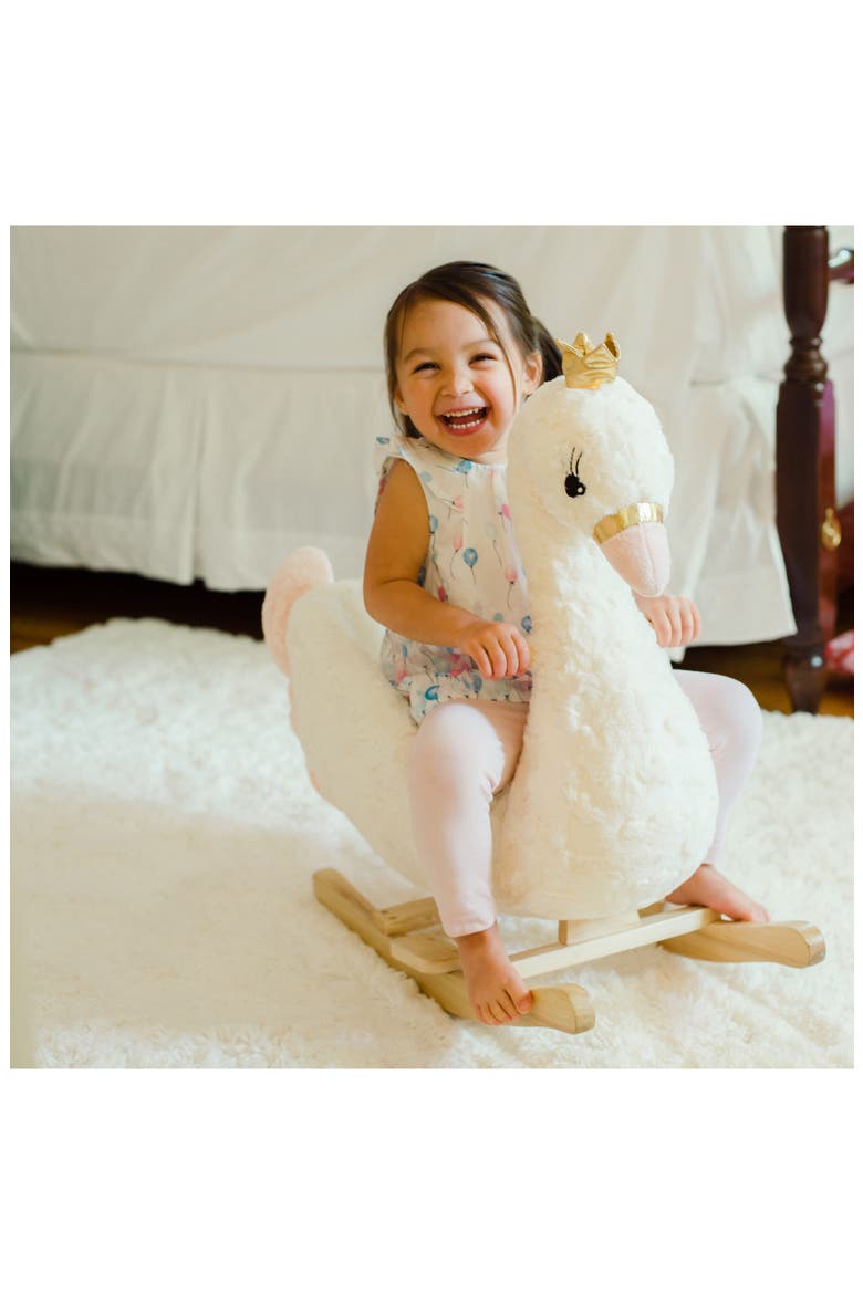 Soft Landing™ Swan JoyRides™ Rocker, Alternate, color, CREAM