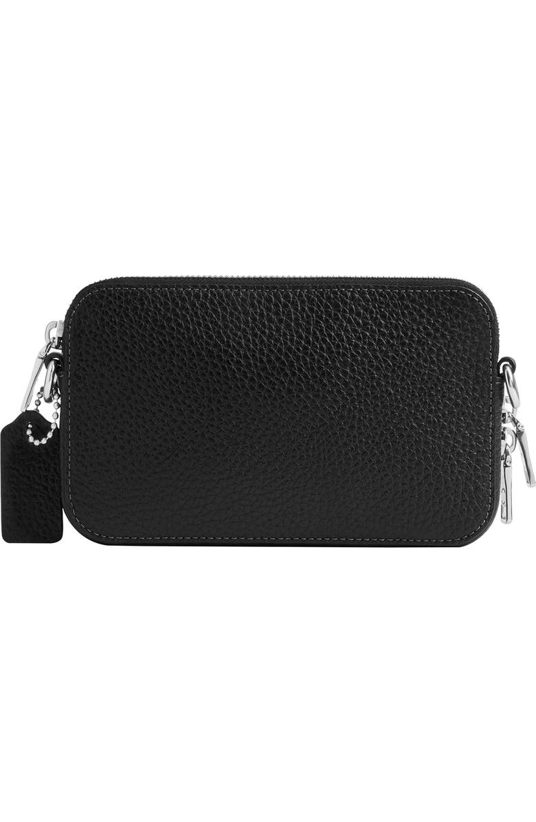 COACH Clinton Leather Crossbody Bag, Alternate, color, Black