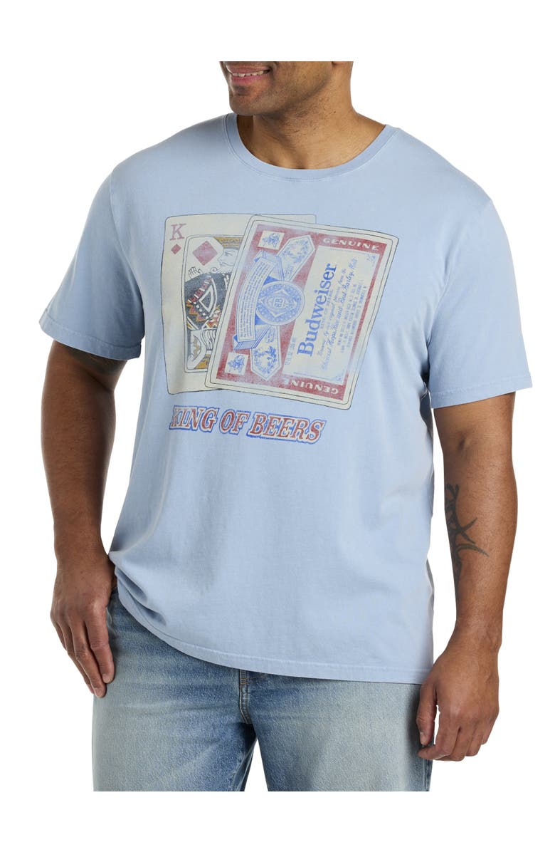 Lucky Brand Jeans Big & Tall King Of Beers Graphic Tee, Main, color, Blue Fog