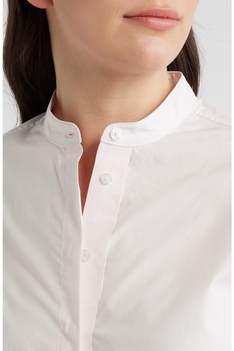 Bertyna Cotton Poplin Button-Up Shirt, Alternate, color, OCEAN ROSE