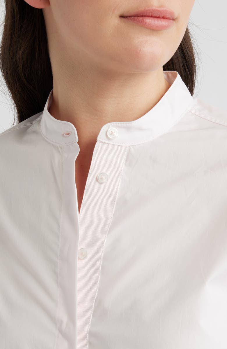 BOSS Bertyna Cotton Poplin Button-Up Shirt, Alternate, color, Ocean Rose