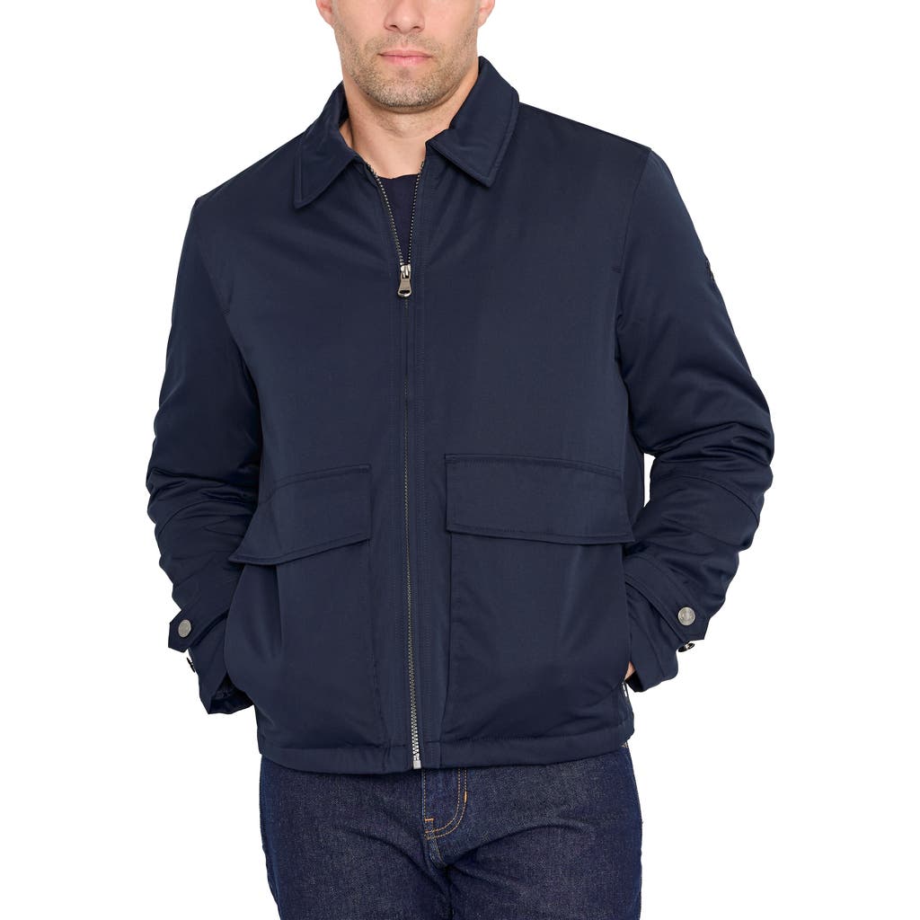 Izod Work Jacket With Corduroy Collar In Blue