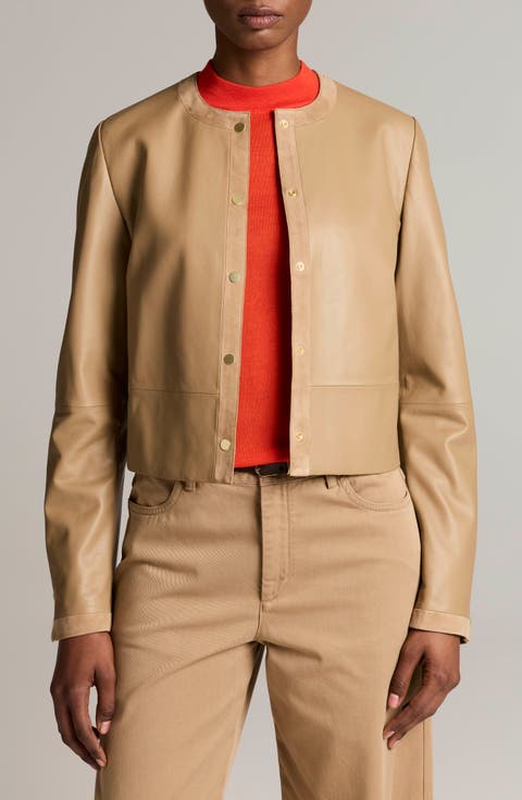 Cropped Leather Jacket