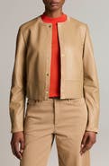 Vince Cropped Leather Jacket