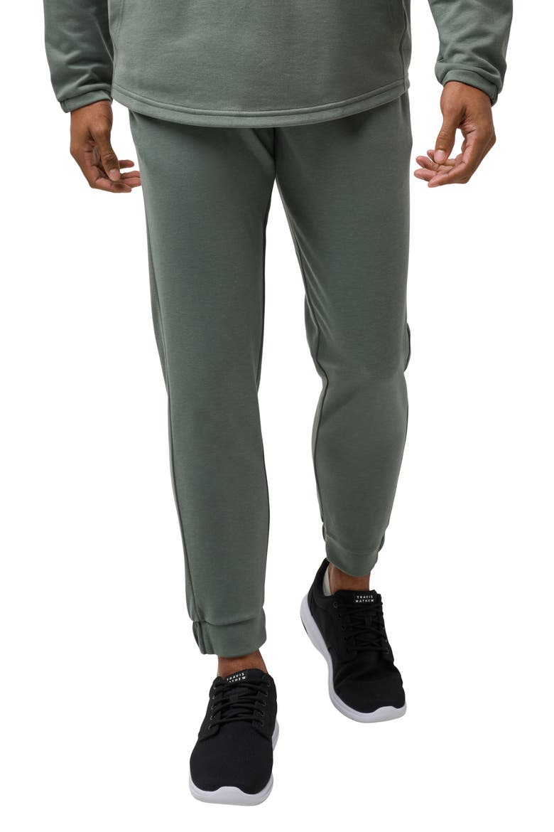 Sideslip Fleece Joggers, Main, color, DARK OLIVE