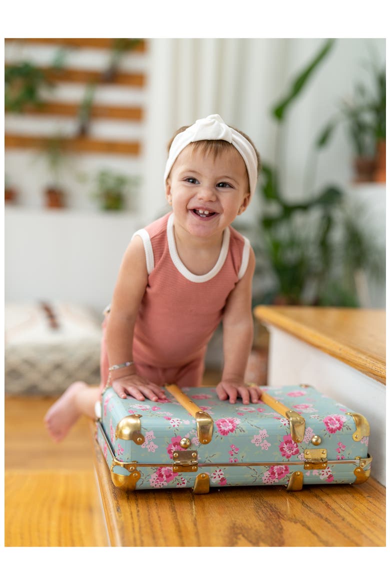 Waffle Knit Cotton Tank & Shorts Set, Alternate, color, SALMON
