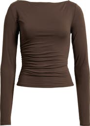 Open Edit Ruched Side Top