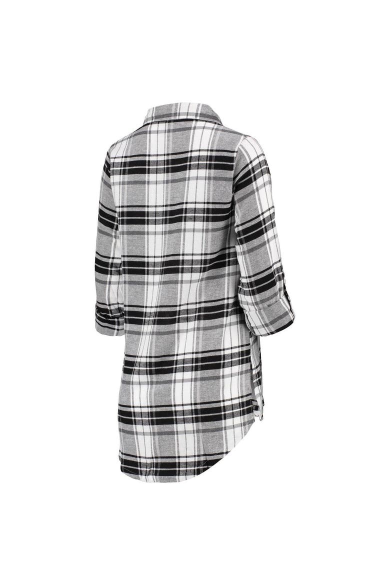 Women's Concepts Sport Black/Gray Chicago White Sox Accolade Flannel Nightshirt, Alternate, color, Black