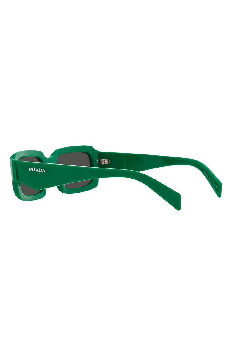 Prada 55mm Irregular Sunglasses, Alternate, color, Green/Dark Grey