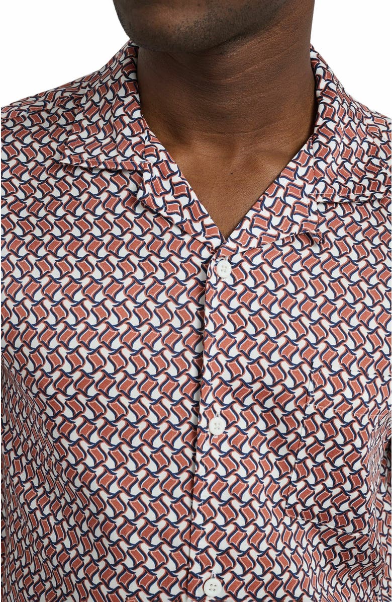 Onia Tencel Vacation Shirt, Alternate, color, Picante Multi