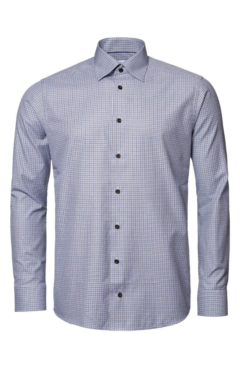 Eton Contemporary Fit Plaid Dress Shirt, Alternate, color, 