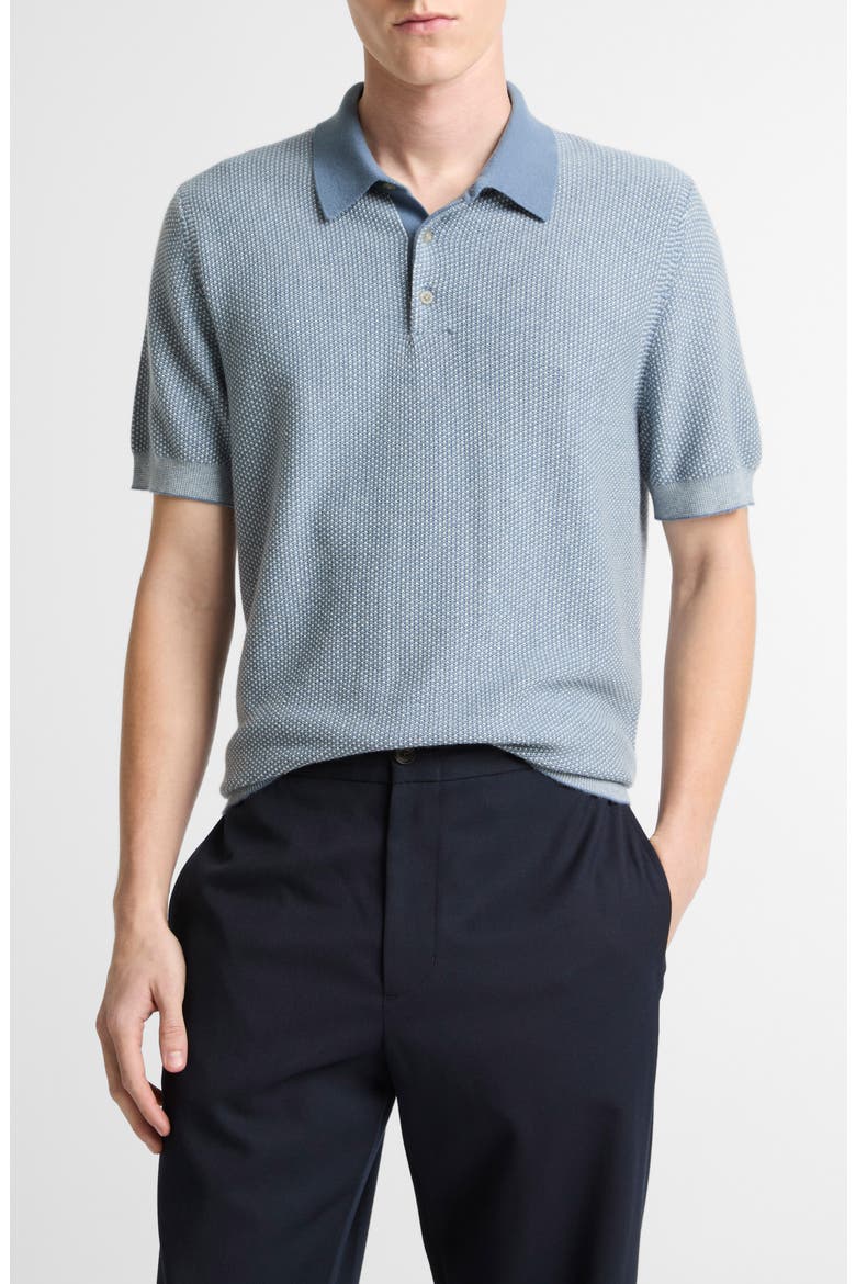 Geometric Jacquard Polo Sweater, Main, color, UNIFORM BLUE/CLASSIC