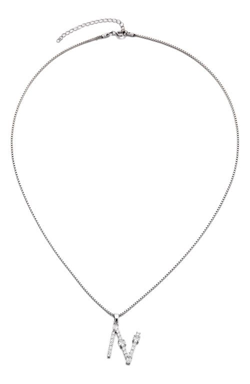 Adornia Mixed Crystal Initial Pendant Necklace