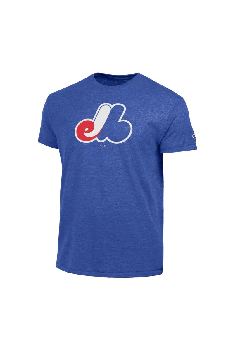 Champion Men's Champion Blue Montreal Expos Cooperstown Logo Tri-Blend T-Shirt, Alternate, color, Blue