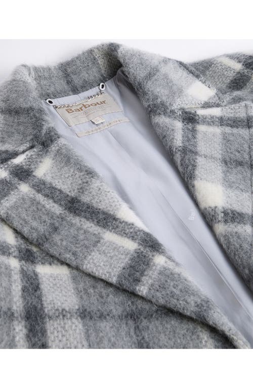 Barbour Fenella Tartan Double Breasted Long Coat In Multi