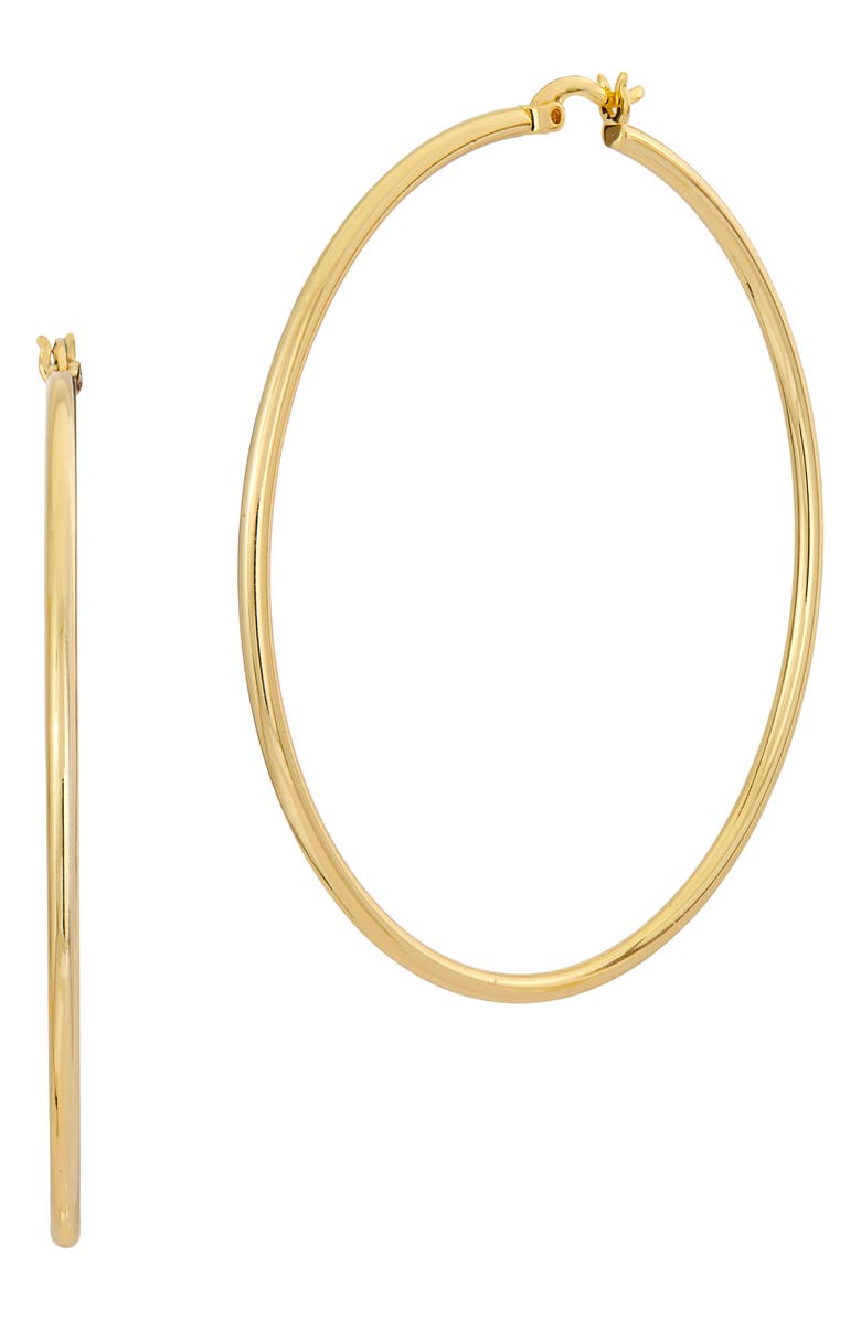 SAVVY CIE JEWELS Interchangeable Cultured Pearl Charm Hoop Earrings, Alternate, color, Gold/Pearl