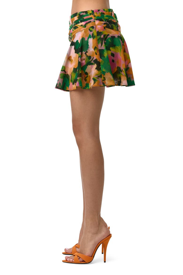 Ruffle Chiffon Miniskirt, Alternate, color, SECRET GARDEN