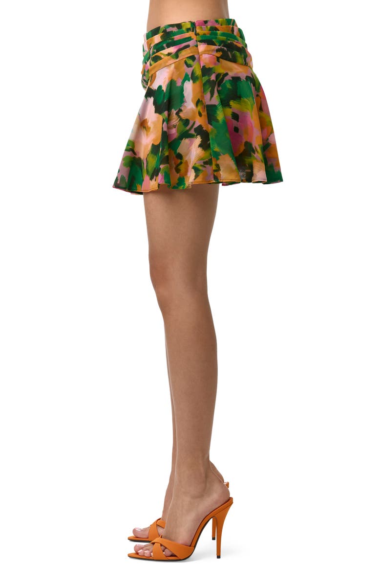 Naked Wardrobe Ruffle Chiffon Miniskirt, Alternate, color, Secret Garden