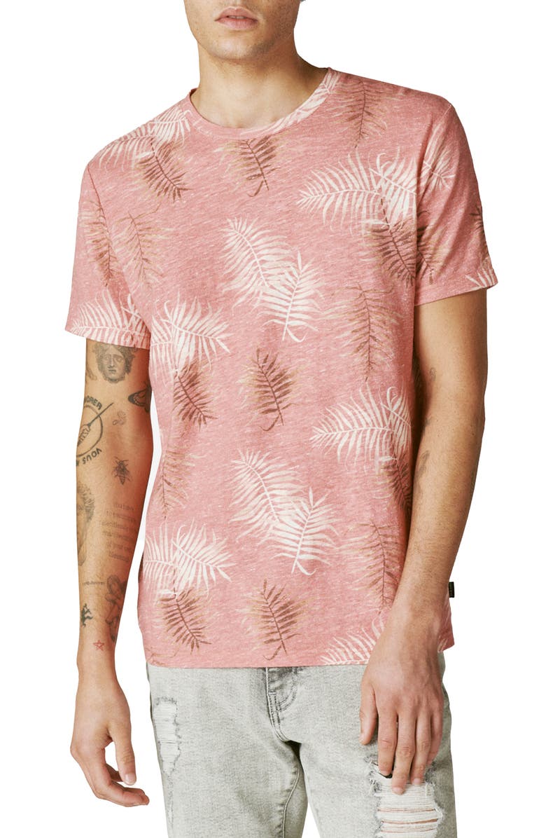 Lucky Brand Leaf Print T-Shirt, Main, color,