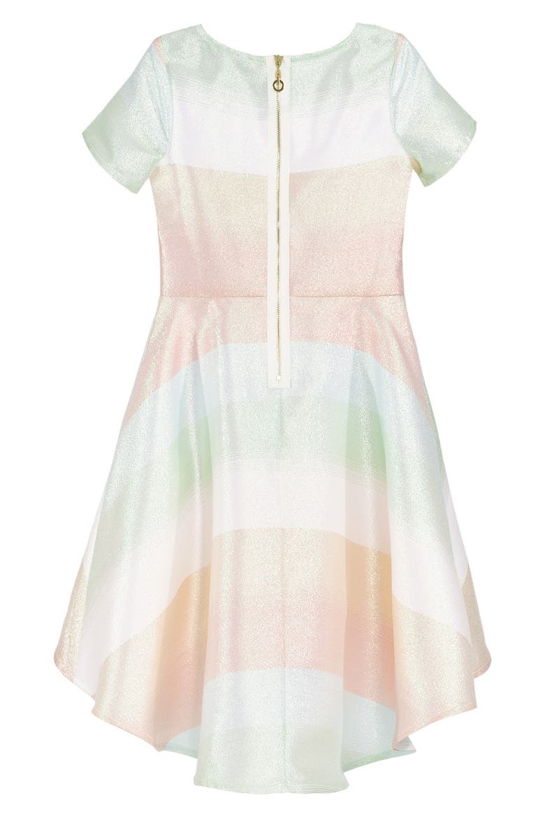 Hi Low Fit & Flare Dress, Main, color, PINK/MUL