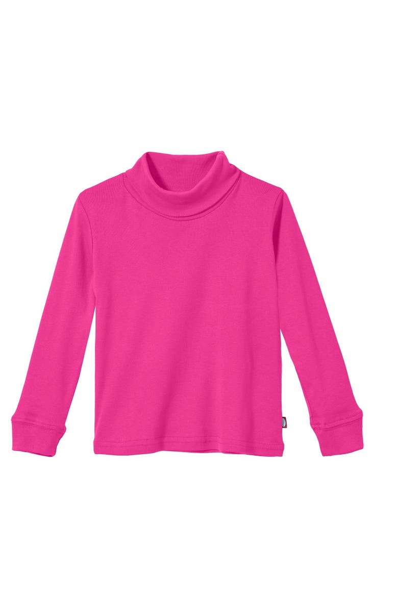 Unisex Soft 100% Cotton Turtleneck, Alternate, color, Hot Pink